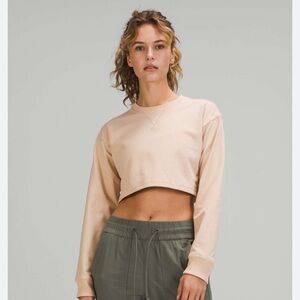 Lululemon Tan Cropped Sweatshirt